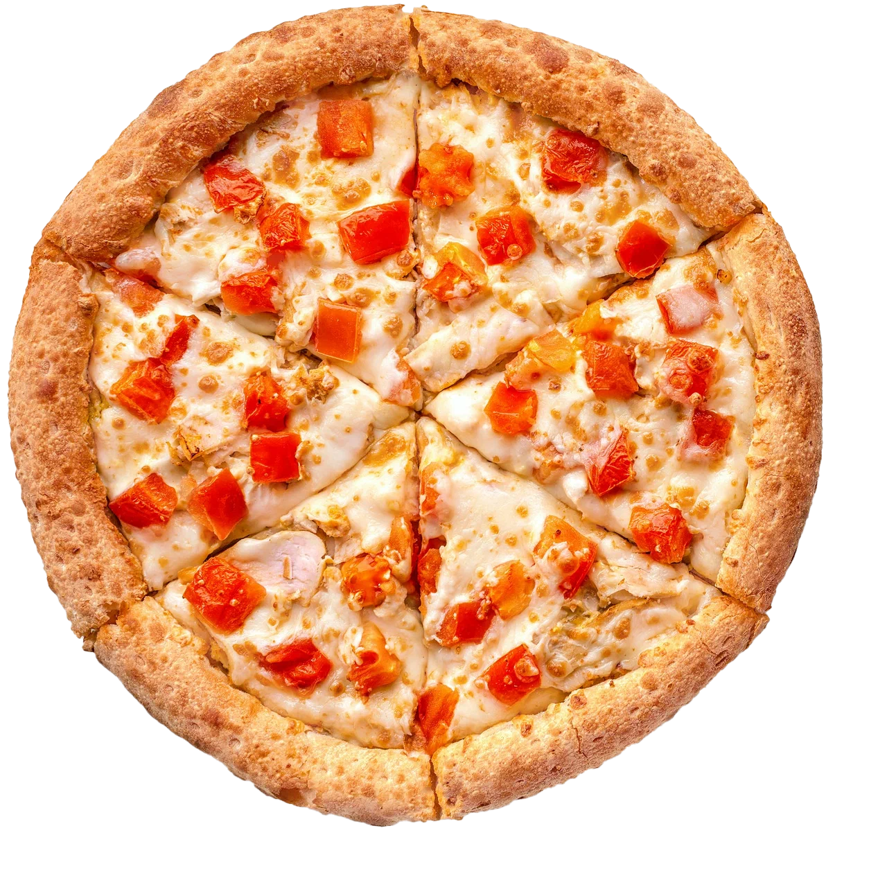 Пицца с курицей и ананасами